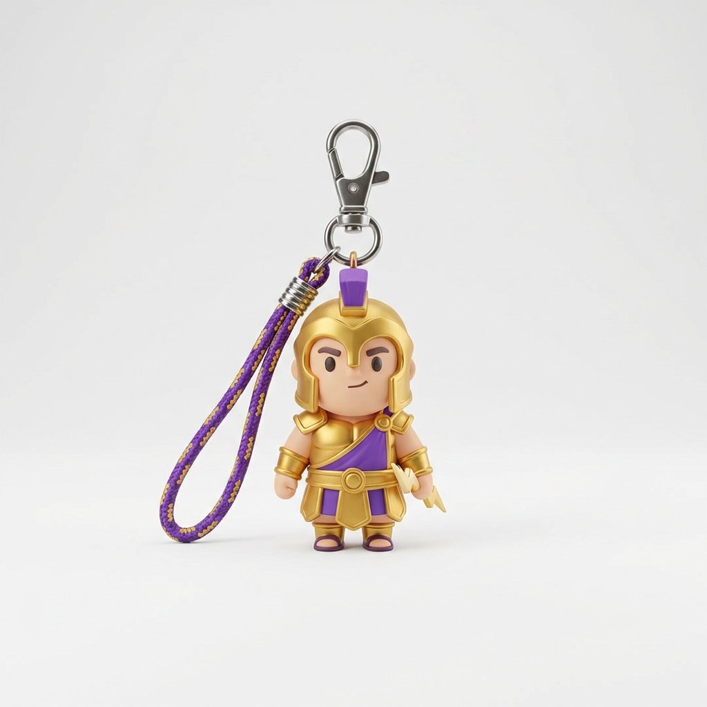 Olympus Warrior Keychain Charm